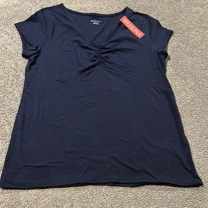 Merona, NWT, Size XXL, Women’s, Ruched, Navy, Cotton, Spandex
